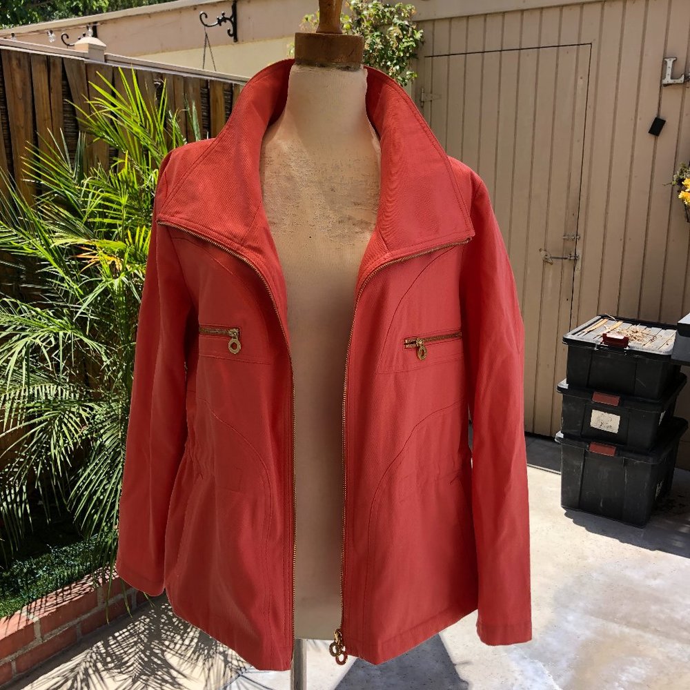 DANA BUCHMAN SZ.XL CORAL SUMMER JACKET VERSATILE